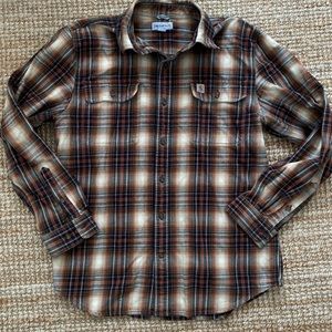 Carhartt original fit plaid button down shirt size m